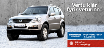 Á SsangYong jeppasýningunni verður m.a. 33” breyttur Rexton.